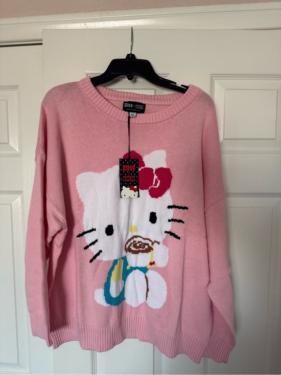 Sanrio Sweaters - Sanrio Hello Kitty Pink Graphic Knit Sweater